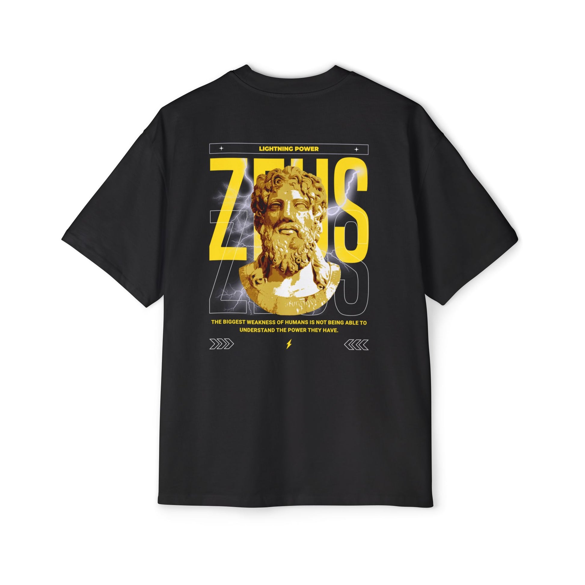 Men's Graphic Tee - Zeus Design, Oversized T-shirt for Casual Wear, Gift for Mythology Lovers, Streetwear, Summer Fashion, Unique Gift Idea