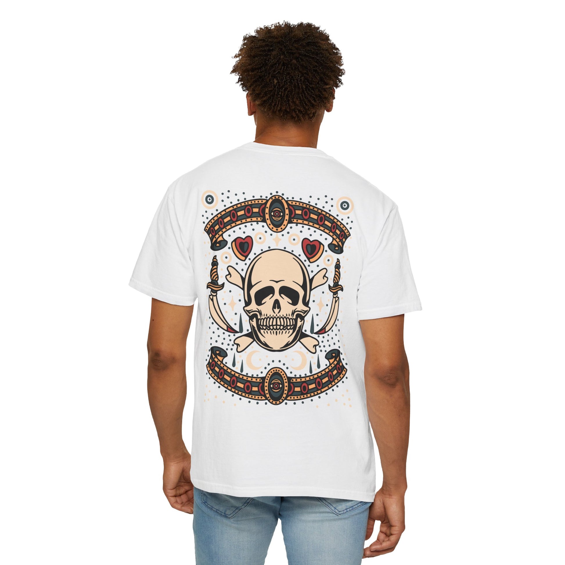 Skull & Hearts Graphic Tee | Unisex T-Shirt | Casual Wear, Gifts for Him/Her, Halloween Apparel, Alternative Fashion, Edgy Style