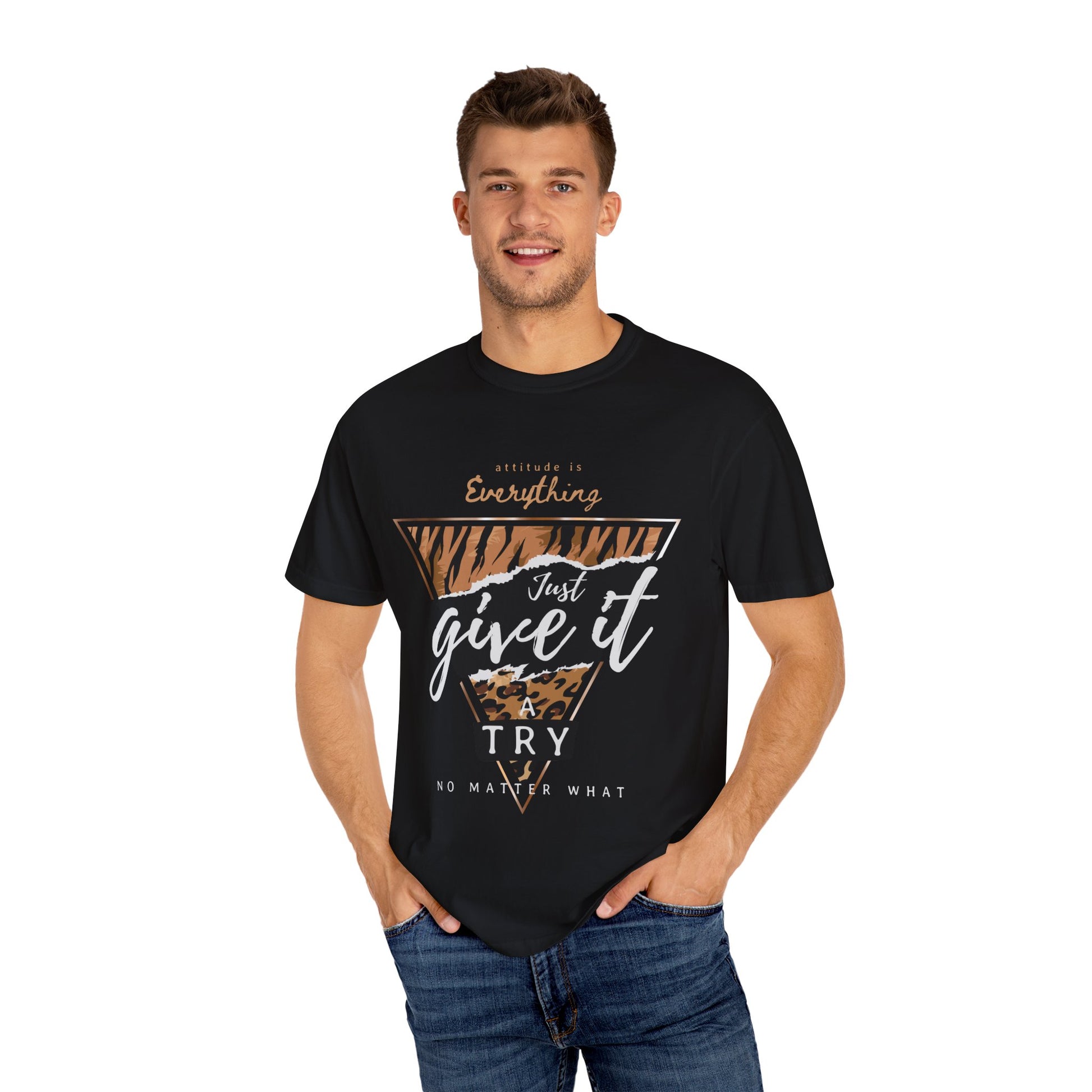 Unisex Graphic T-Shirt - Just Give It A Try, Motivational Tee, Gift for Friends, Inspirational Shirt, Casual Wear, Everyday Tee