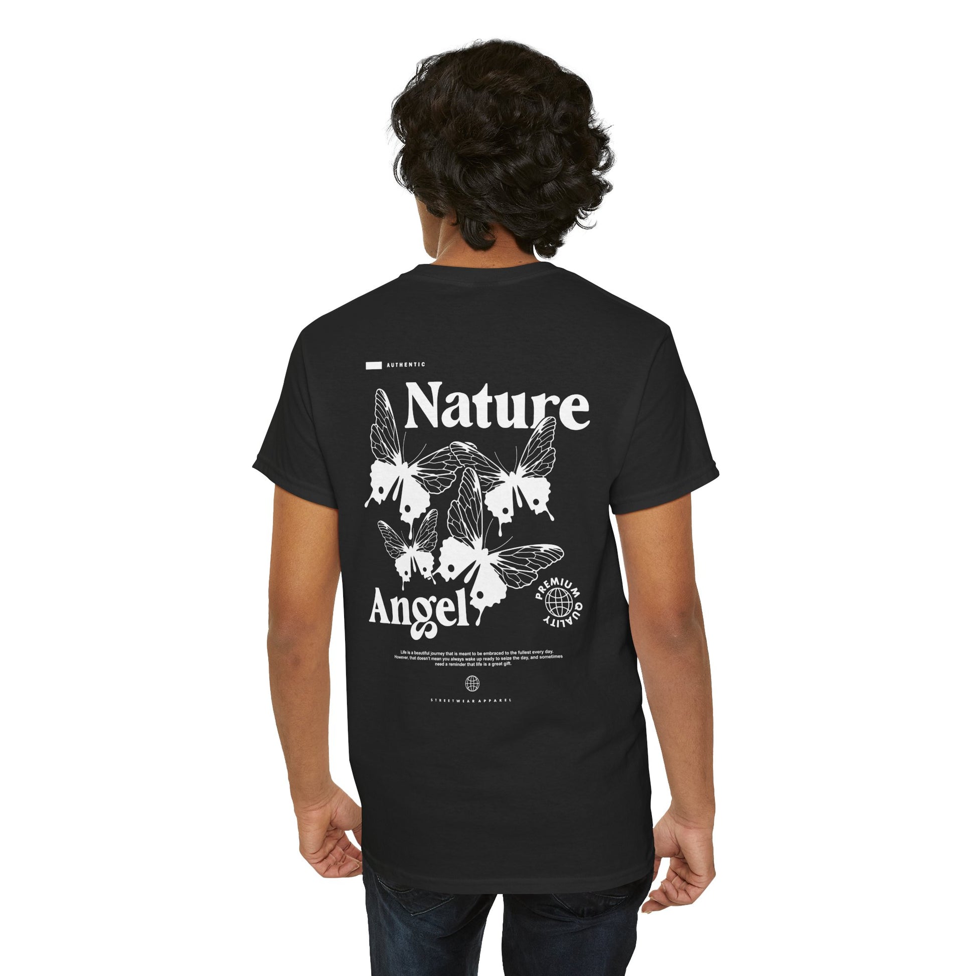 Nature Angel Graphic Tee - Unisex Heavy Cotton, Casual Wear, Eco-Friendly Fashion, Gift for Nature Lovers, Summer Staple