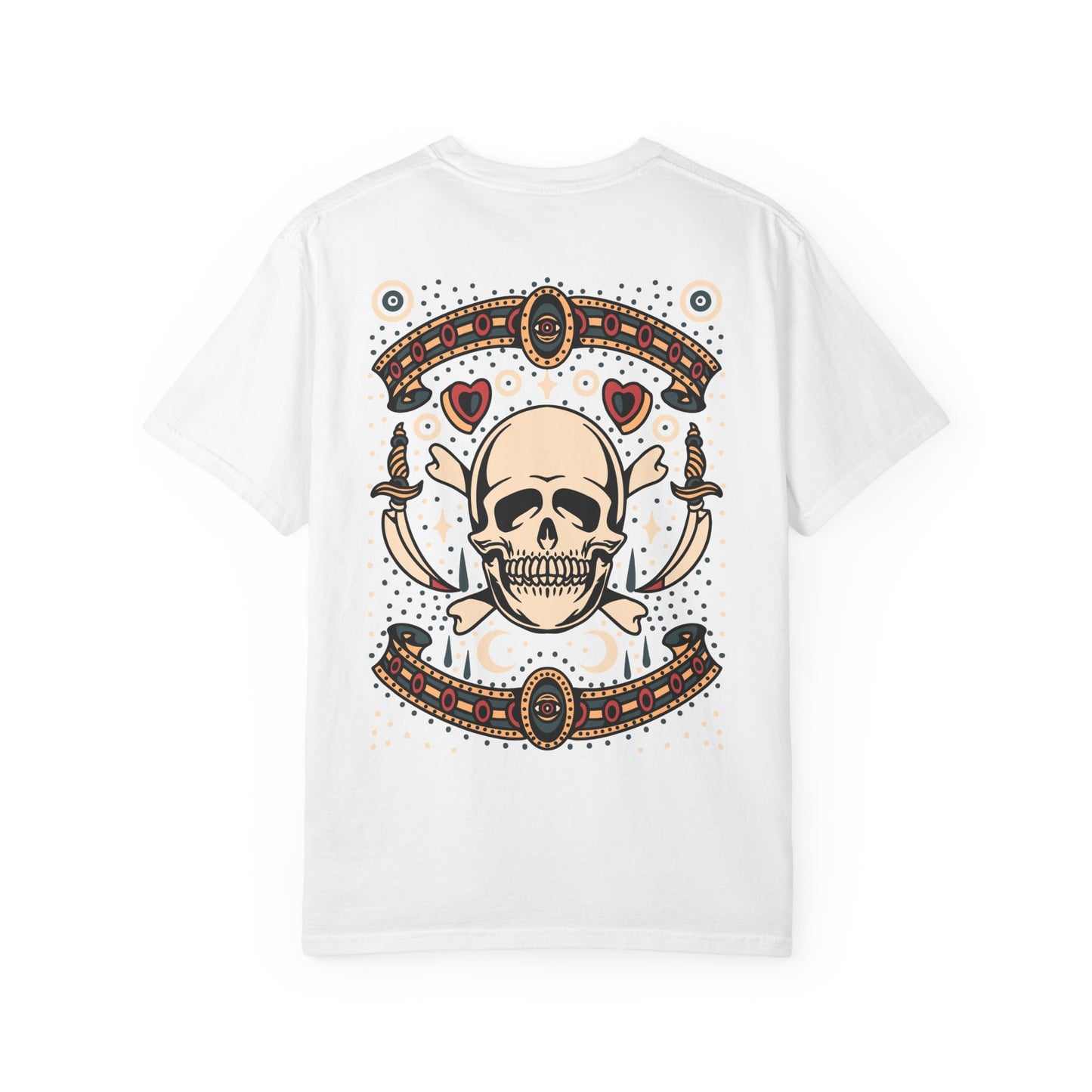 Skull & Hearts Graphic Tee | Unisex T-Shirt | Casual Wear, Gifts for Him/Her, Halloween Apparel, Alternative Fashion, Edgy Style