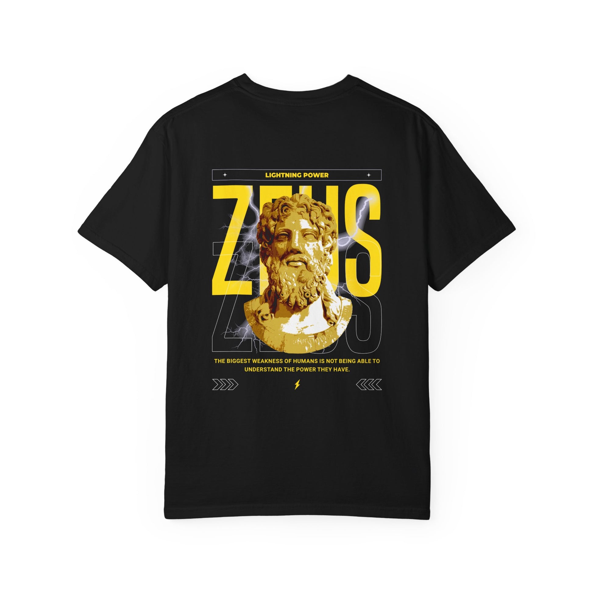 Zeus Graphic Tee, Cool Unisex T-Shirt, Mythology Shirt, Casual Wear, Gift for History Buffs, Lightning Power Tee