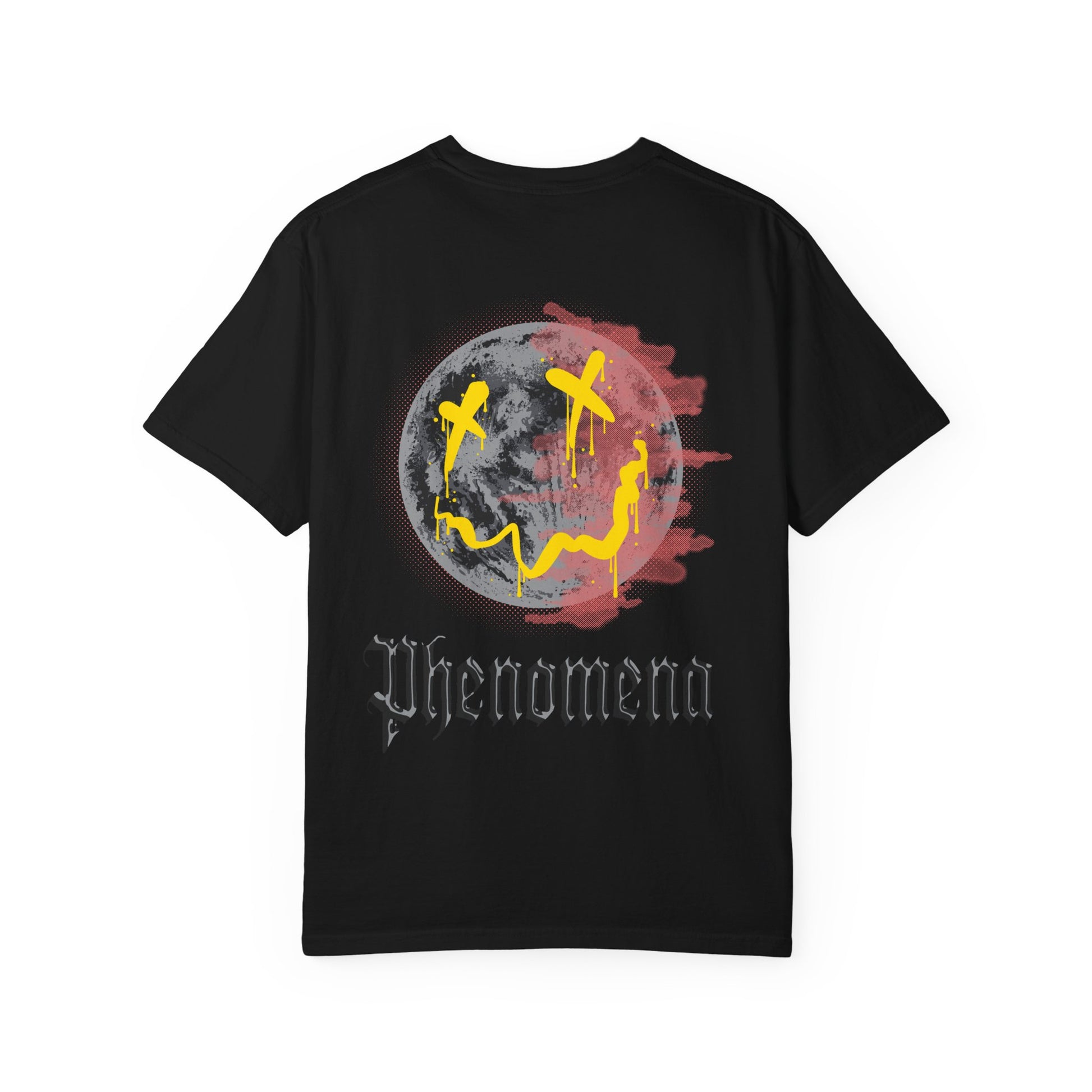 Unisex Garment-Dyed T-Shirt with Artistic Moon Design, Comfortable Casual Wear, Perfect for Festivals, Gifts, and Everyday Style