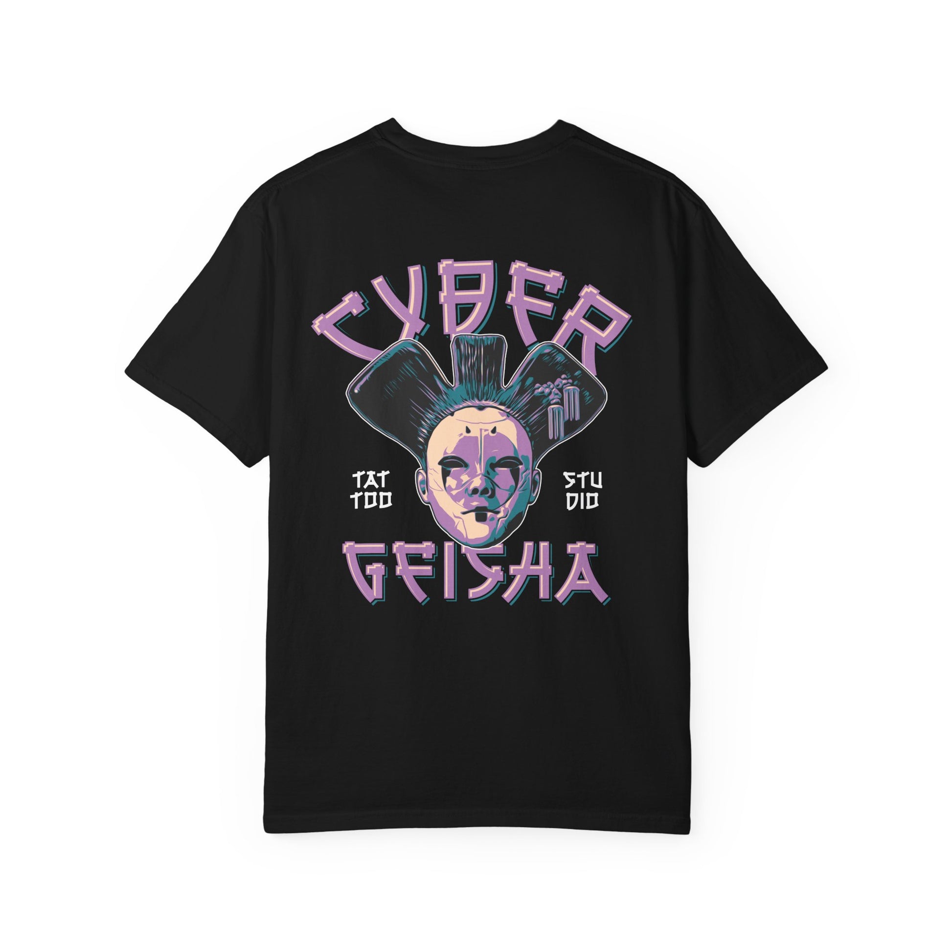 Cyber Geisha Unisex T-Shirt, Edgy Streetwear, Alternative Fashion, Perfect Gift for Tattoo Lovers, Casual Everyday Wear