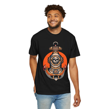 Vintage-Inspired Graphic Tee with Skull Design, Unisex Streetwear, Casual Outfit, Gift for Him/Her, Halloween Clothing, Everyday Wear