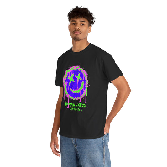 Vibrant Graphic Tee for Happy Vibes, Casual Wear, Street Style, Gift for Music Lovers, Festival Fashion, Unisex Cotton Shirt