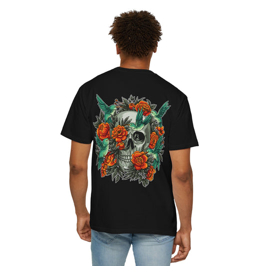 Skull & Floral T-Shirt | Vintage Vibe Tee, Unisex Fashion Top, Gift for Her, Casual Wear, Unique Graphic Tee