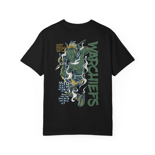 Warchiefs Unisex Garment-Dyed T-shirt, Streetwear Tee, Casual Graphic Shirt, Anime Fan Gift, Unique Vintage Apparel, Trendy Outfit