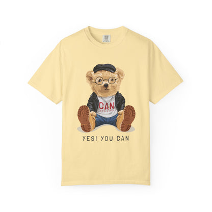Motivational Bear T-Shirt, Cute Graphic Tee, Positive Message Shirt, Casual Wear, Gift for Kids and Teens