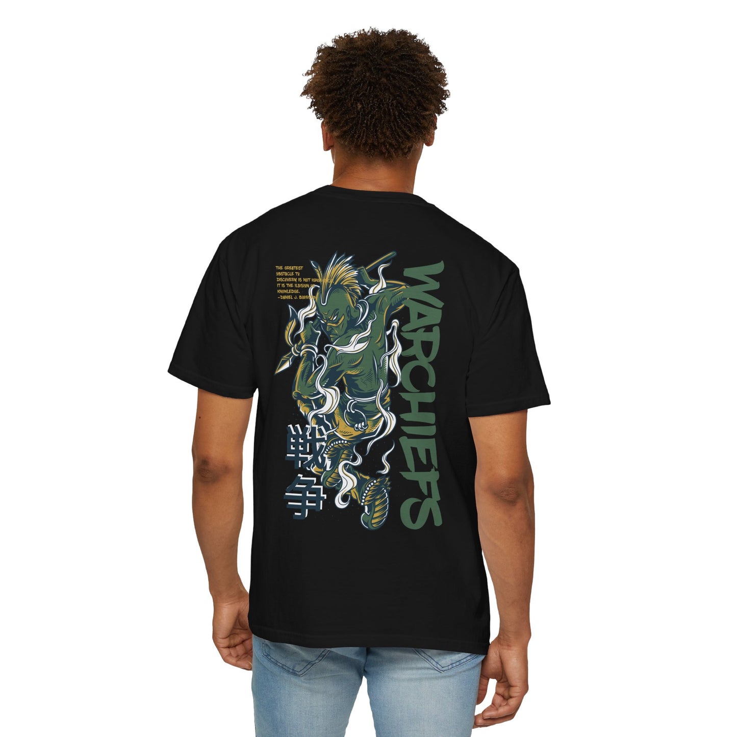 Warchiefs Unisex Garment-Dyed T-shirt, Streetwear Tee, Casual Graphic Shirt, Anime Fan Gift, Unique Vintage Apparel, Trendy Outfit